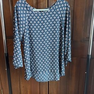 Papermoon Navy flower Print Blouse